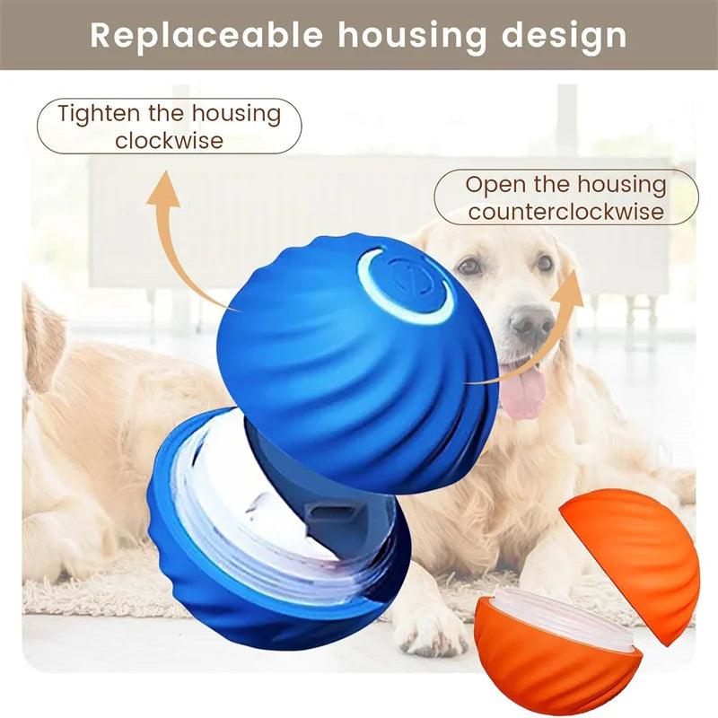 Smart Dog Toy Ball Electronic Interactive Moving Ball USB Bouncing Pet Toy for Puppies and Cats