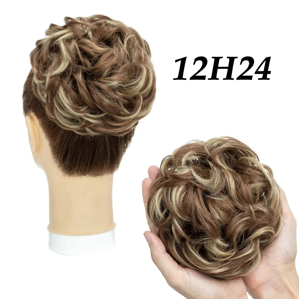 Hairro Synthetic Messy Hair Bun Scrunchies For Women 55g
