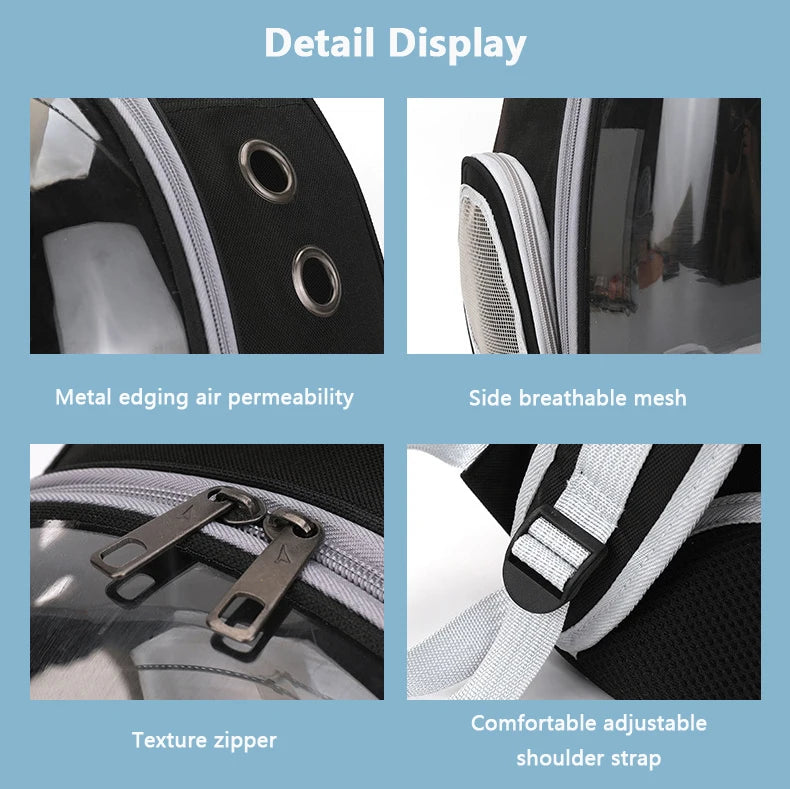 Breathable Transparent Pet Cat Carrying Bag Space Backpack