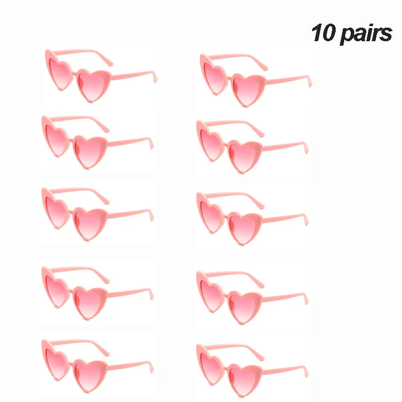 2024 Summer Beach Sunglasses Women Heart Shaped Fashion Glasses