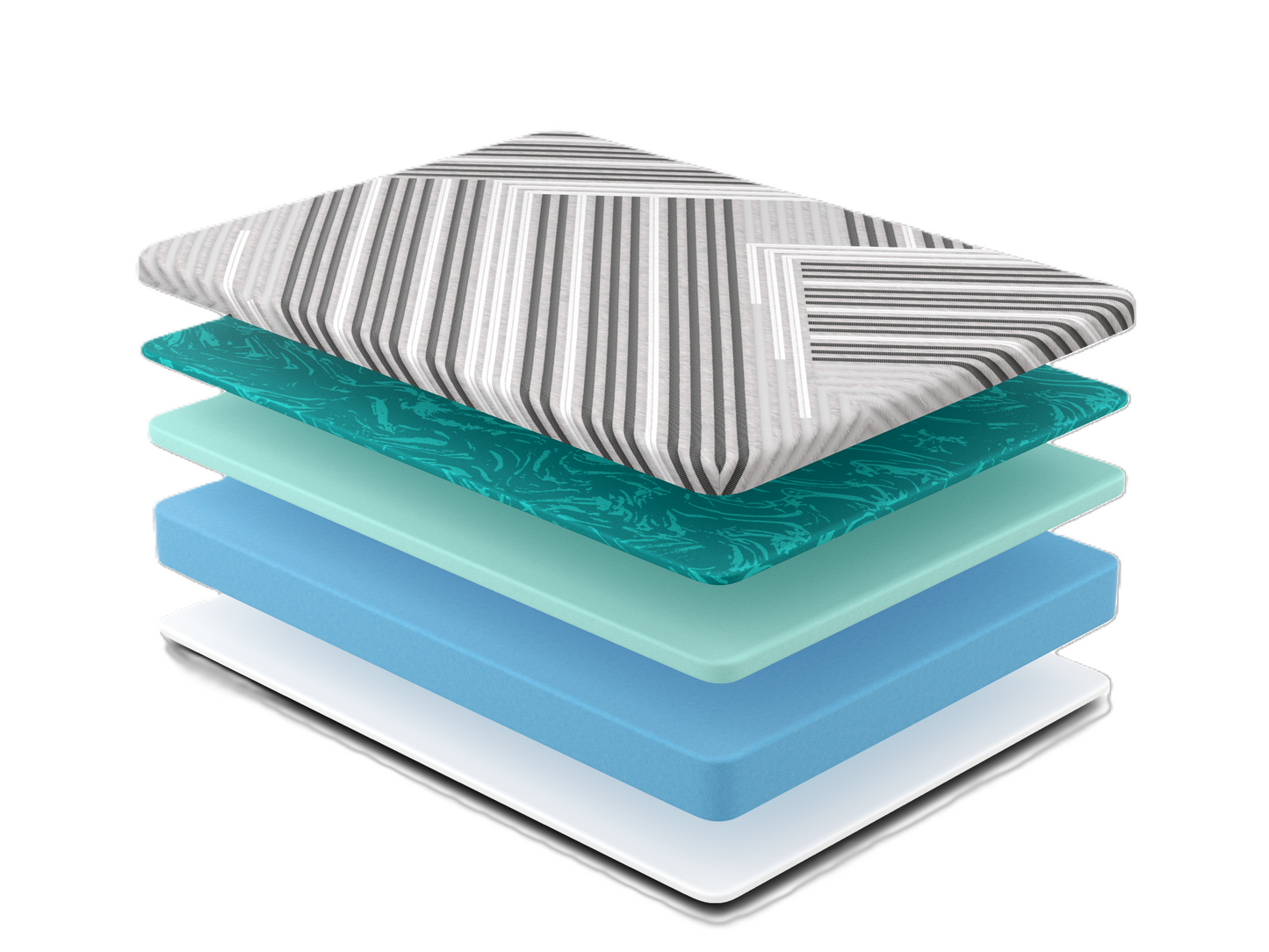 Diamond Mattress Siesta 10" Foam Cooling Medium Mattress - Gray