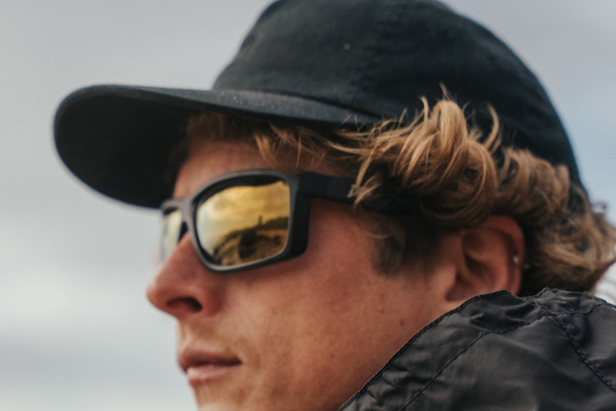 Breach XL - Matte Black - 24k Gold Polarized ANSI Z87+