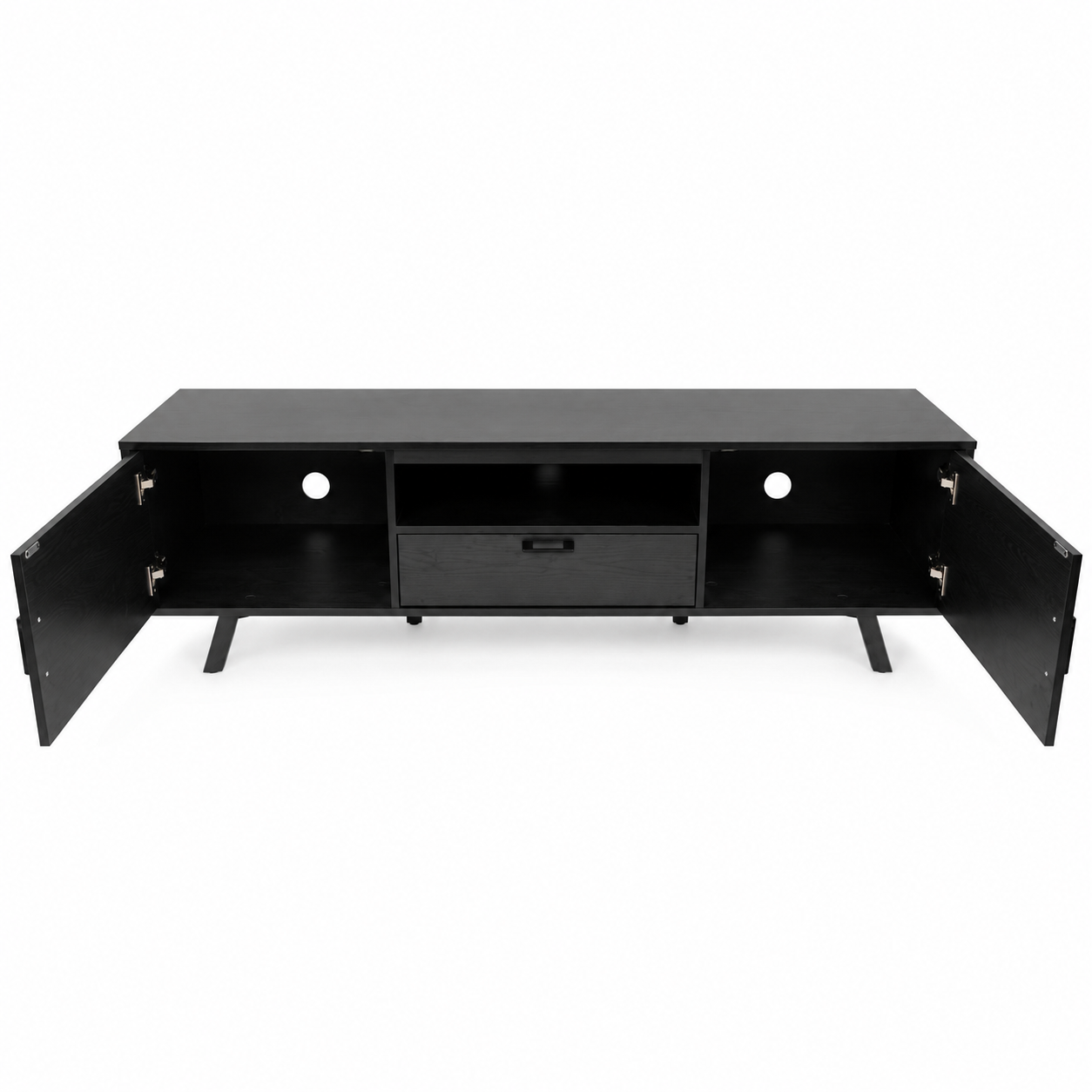 TV Console Cabinet for TVs up to 75" with 2 doors by Lumi - Black