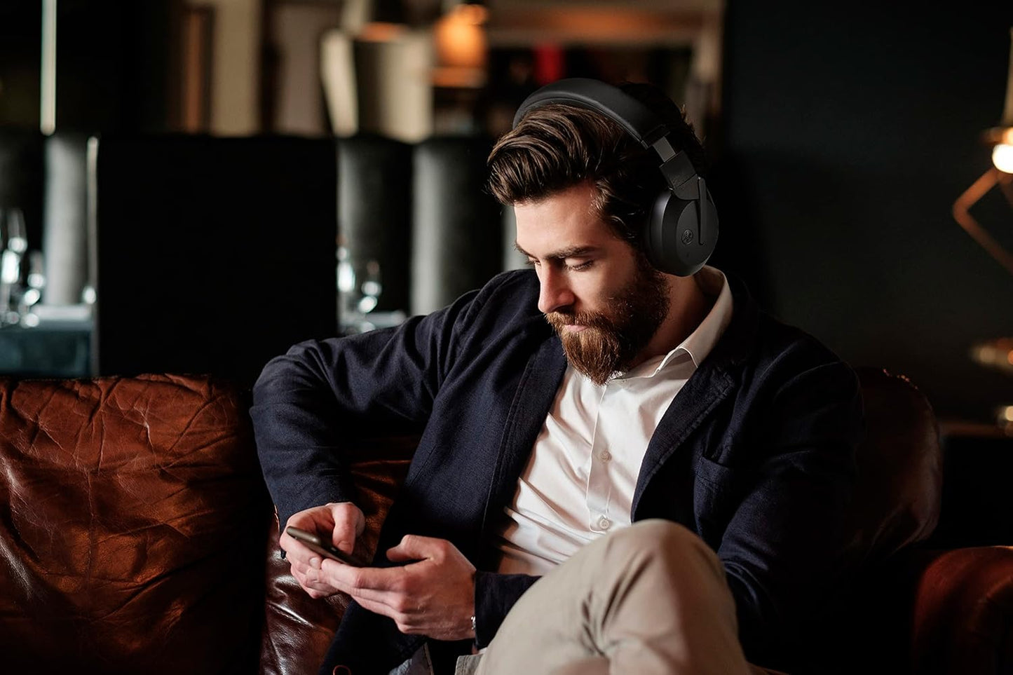 Yamaha Wireless Over the Ear Noise Cancelling Headphones with Low Latency Gaming Mode