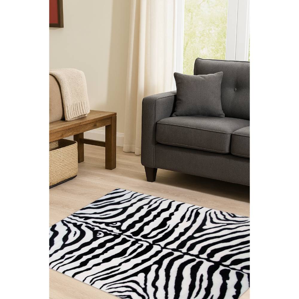 L.A Rugs Fun Time Zebra Skin Rectangular Area Rug