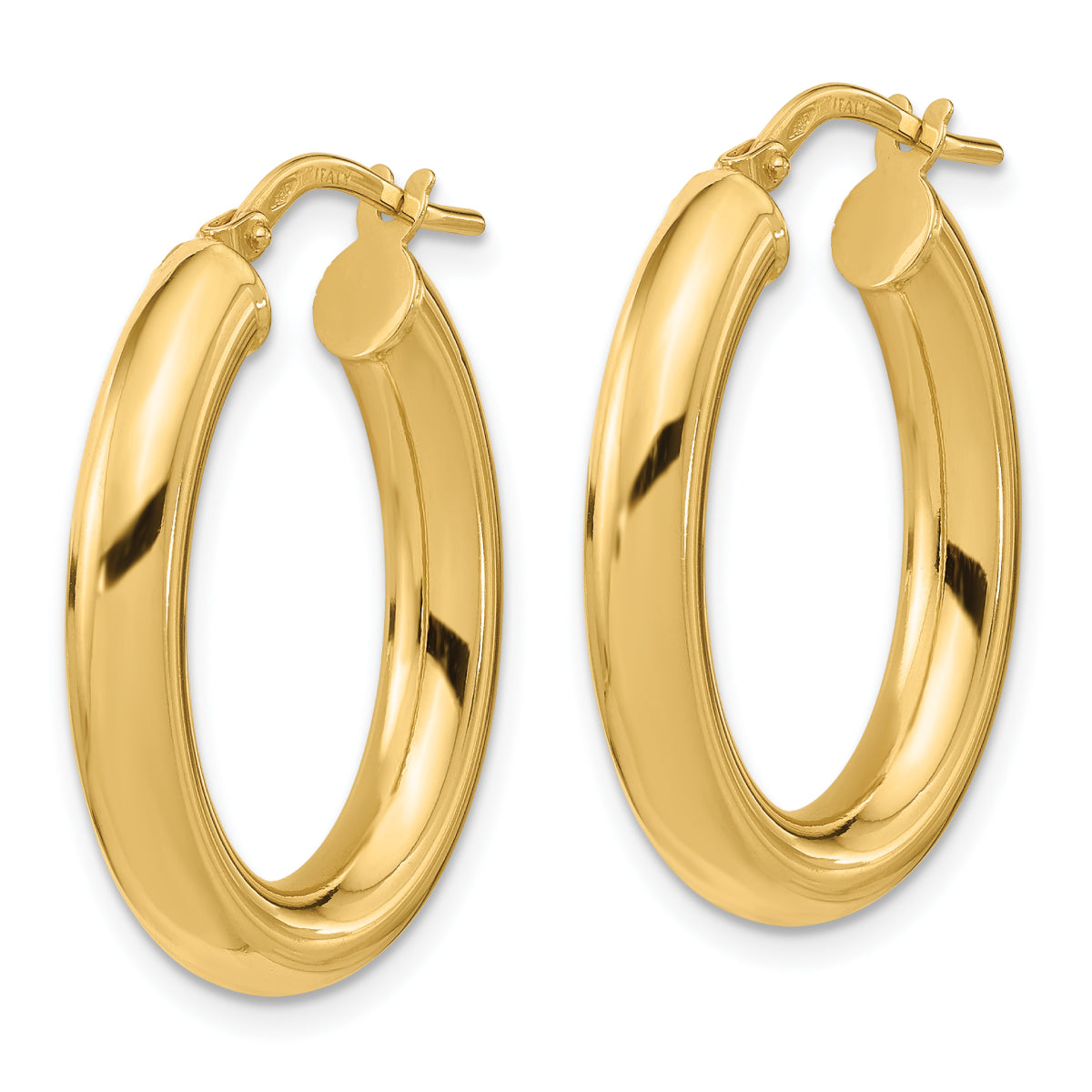14K Leslie's Women's 4mm Hoops Earrings in 14K Yellow Gold