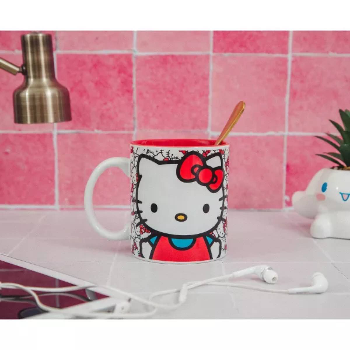 Sanrio Hello Kitty 20 oz Ceramic Allover Faces Mug - Multicolor