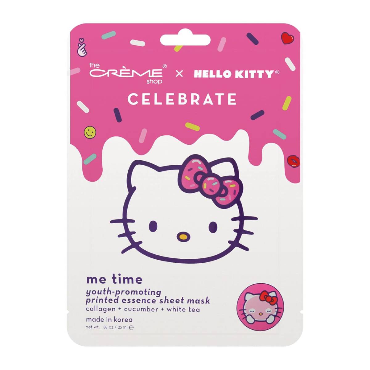 The Creme Shop X Hello Kitty Celebrate Me Time! Youth-Promoting Sheet Mask (3 Pieces)