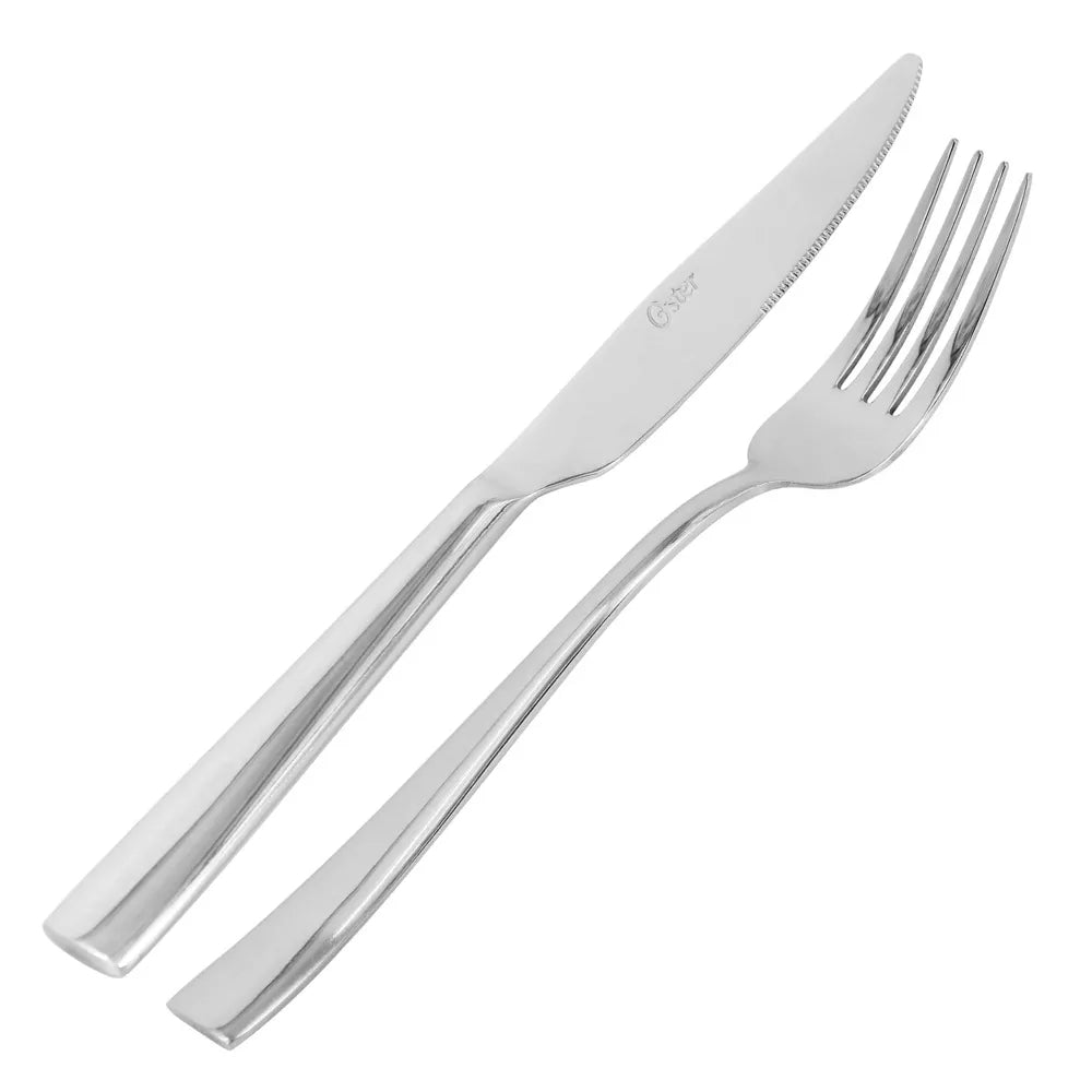 Oster 82962.2 Stonington Flatware Set with Steak Knives (20 Pieces) - Silver