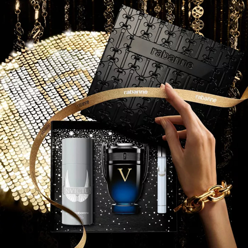 Paco Rabanne Men's Invictus Victory Elixir Parfum Intense (3 Piece) Gift Set
