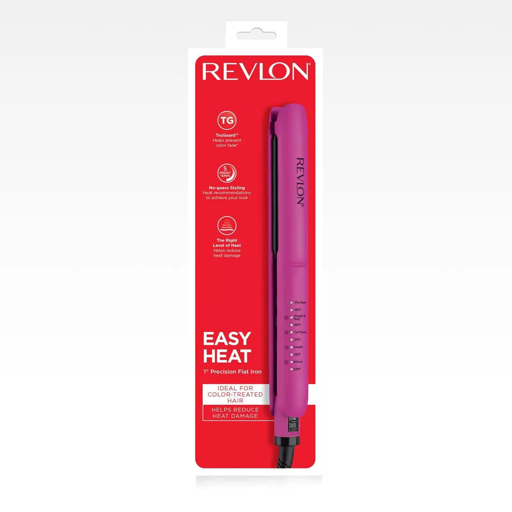 Revlon RVST2217N1 Easy Heat Precision Hair Flat Iron - Deep Pink