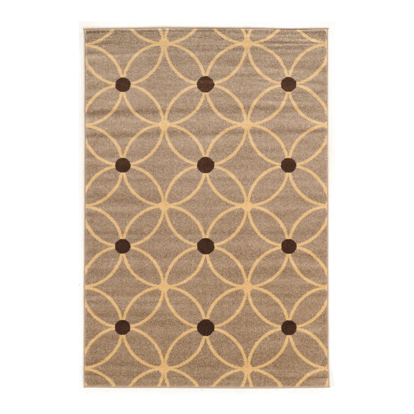 Powell Claremont Cylinder 5' x 7' Rectangle Rug, Beige/Brown