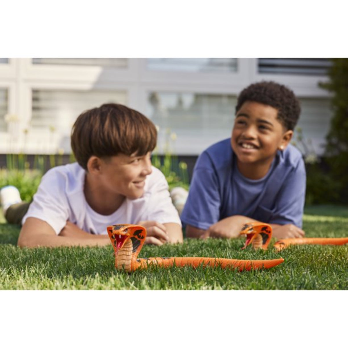 Robo Alive King Cobra Moving Snake Toy - Orange