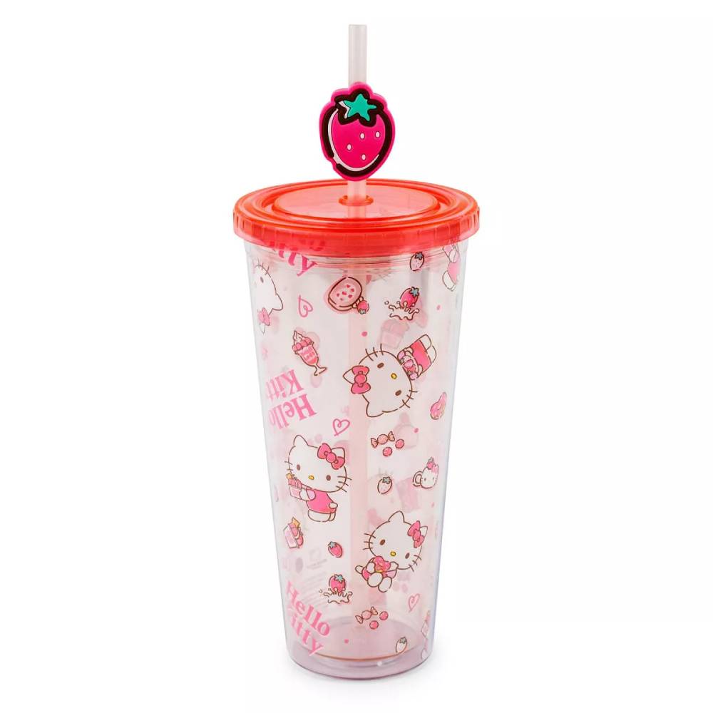 Sanrio Hello Kitty 24 oz Strawberry Sweets Carnival Cup With Lid - Pink