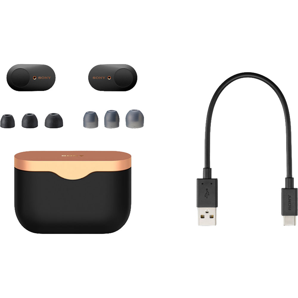 Sony - WF-1000XM3 True Wireless Noise Cancelling In-Ear Headphones - Black