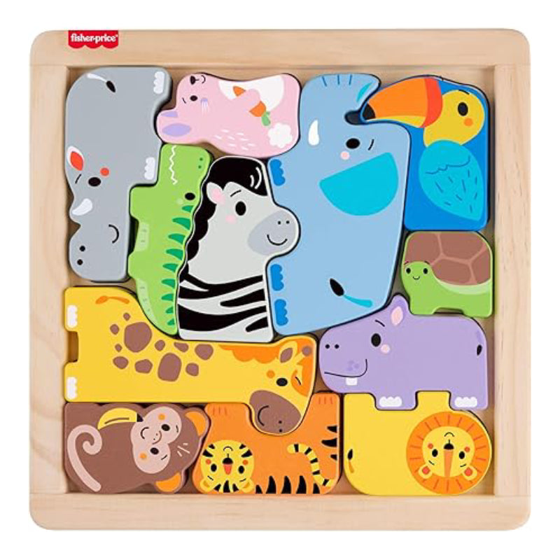 Fisher-Price Wooden Animal Puzzle Playset