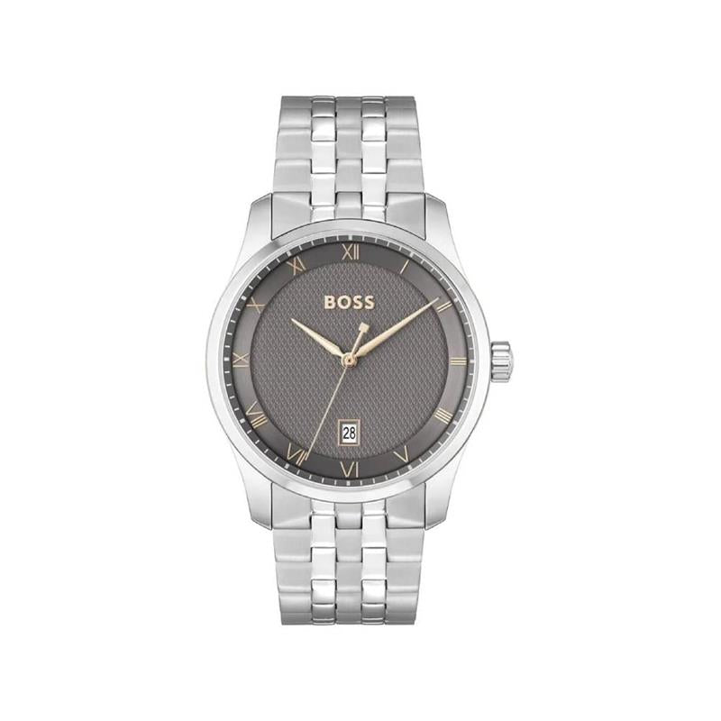 Hugo Boss Principle Men's 41mm Silver Bracelet Watch - Gray