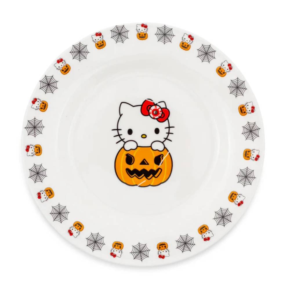 Sanrio Hello Kitty Pumpkin Boo 11" Ceramic Dinner Plate - White