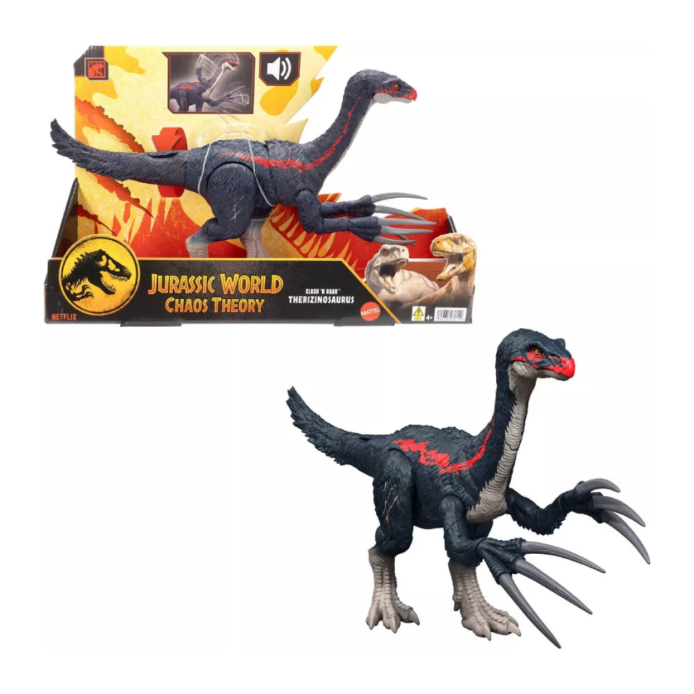 Jurassic World Slash N Roar Therizinosaurus Dinosaur Figure - Dark Navy Blue/Gray