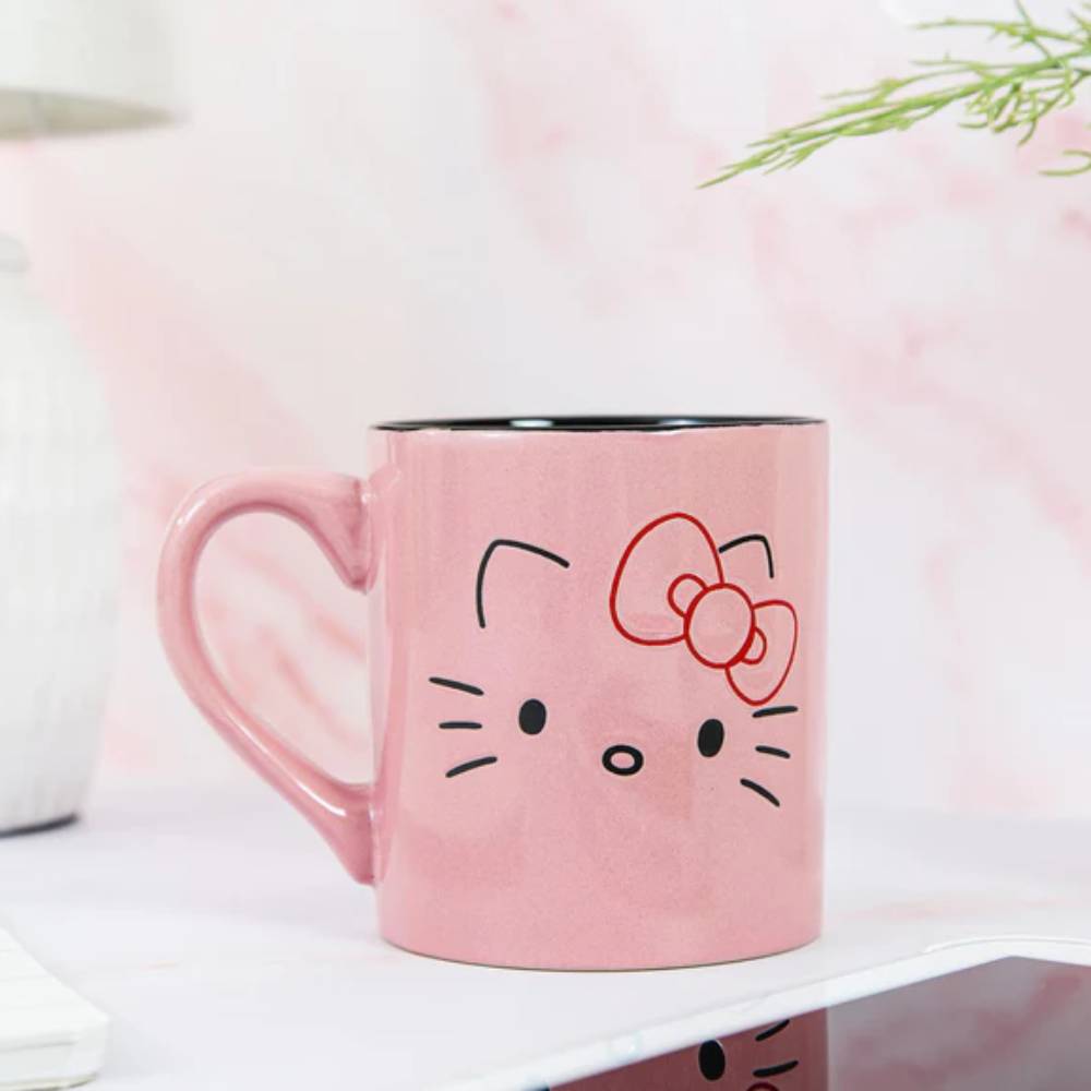 Sanrio Hello Kitty 14 oz Ceramic Wax Resist Mug - Pink