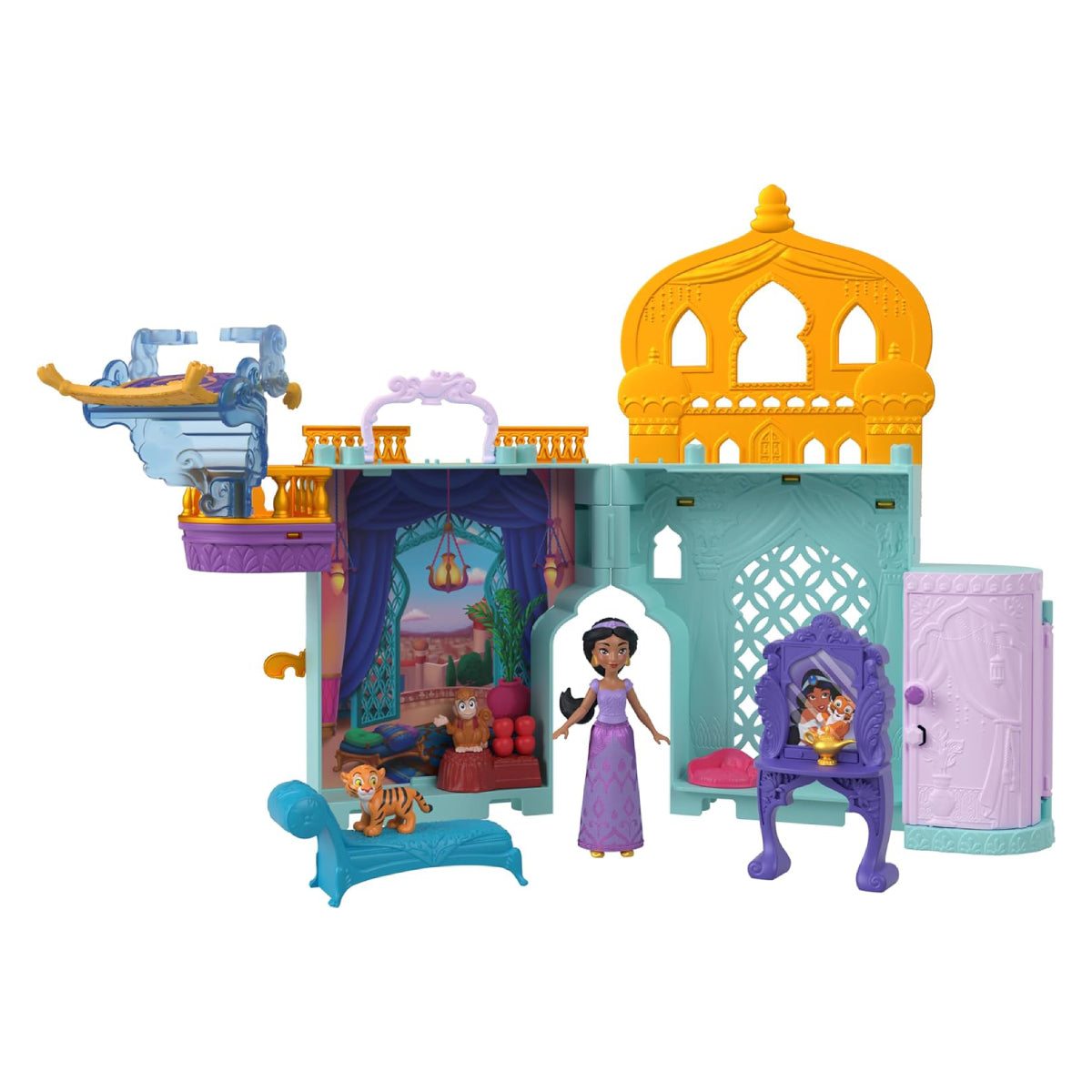 Disney Princess Jasmine Stacking Castle Doll House Playset with Small Doll