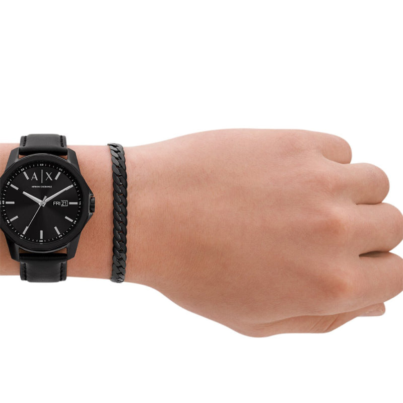 Armani Exchange Men's 44mm Strap Watch with Bracelet - Black