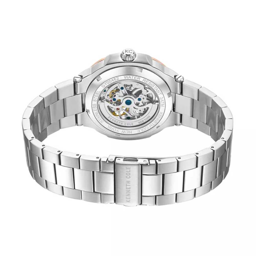 Kenneth Cole New York Men's 45.5mm Silver-Tone Bracelet Watch - Blue Dial