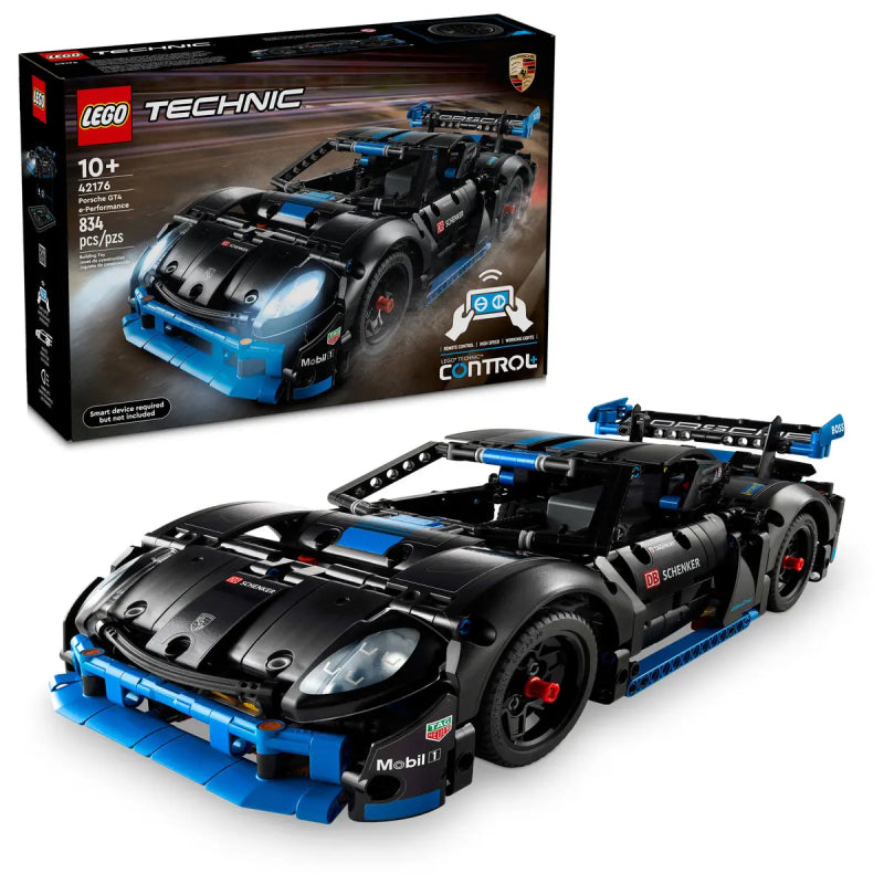 LEGO Technic Porsche GT4 e-Performance Race Car Building Toy (834-Pieces) - Black/Blue