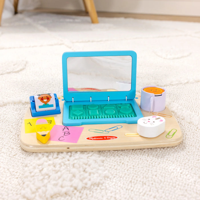 Melissa and Doug Wooden Work and Play Desktop Activity Board Set