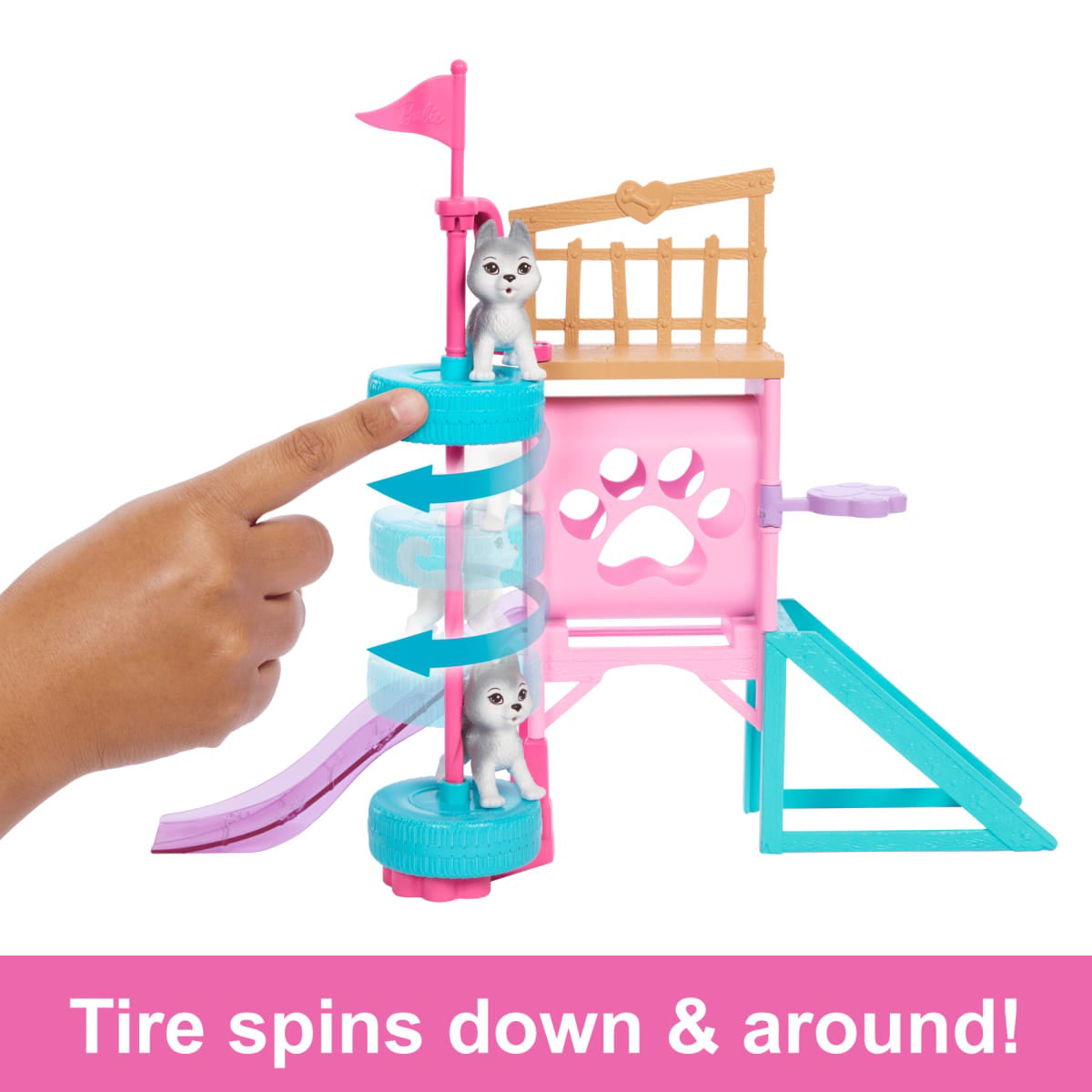 Barbie And Stacie To The Rescue Puppy Playground Playset with 3 Pet Dog Figures