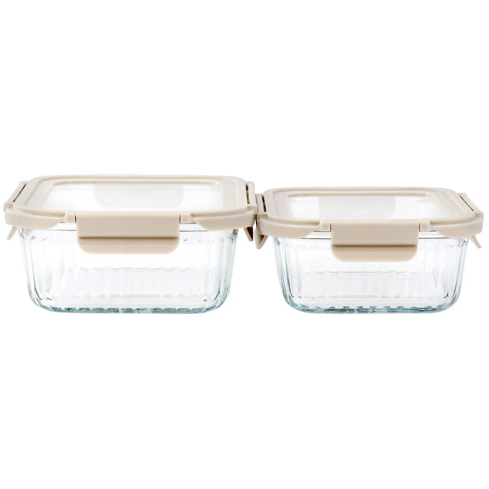 Martha Stewart 140904 Everyday Clifftop Glass Storage Container Set (4 Pieces)