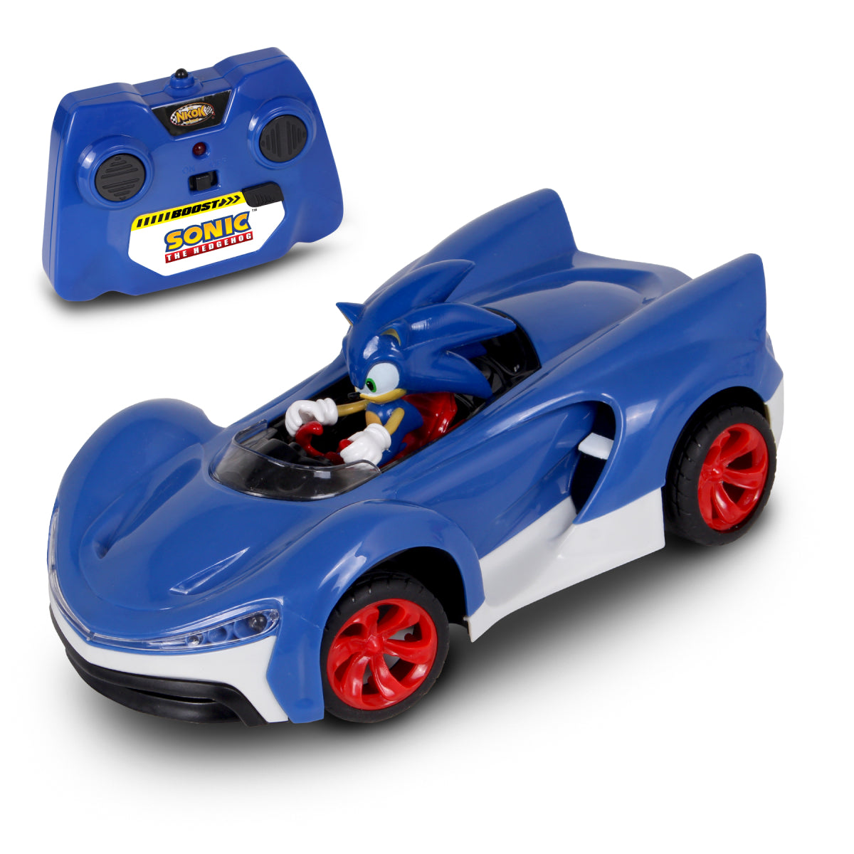 NKOK Sonic The Hedgehog Team RC Racing Vehicle with Turbo Boost