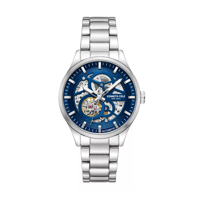 Kenneth Cole New York Men's 42mm Silver Bracelet Watch - Blue Dial