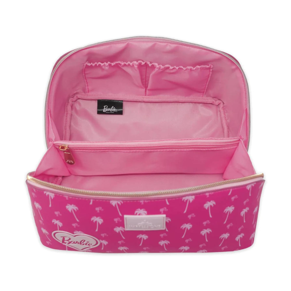 Impressions Vanity Barbie Unfold Travel Makeup Bag with Top Carrying Handle - Pink