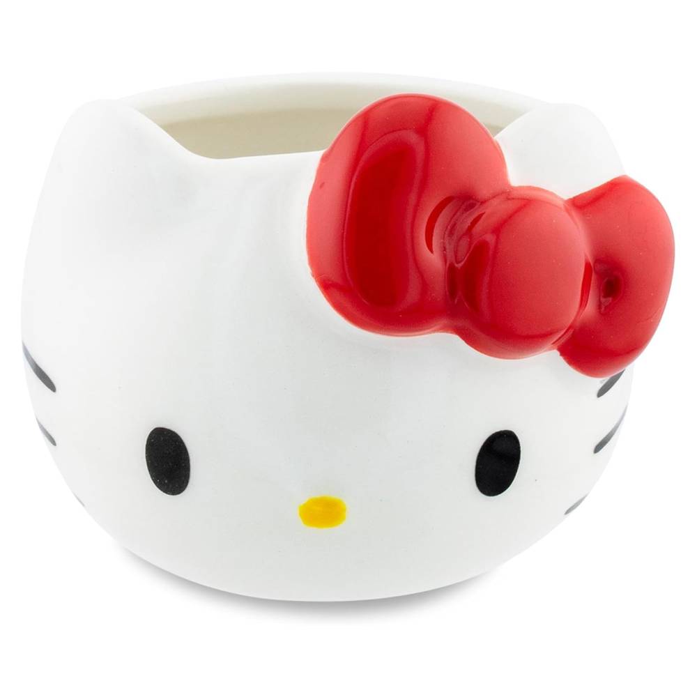 Sanrio Hello Kitty Red Bow 3 oz Sculpted Ceramic Mini Mug - White/Red