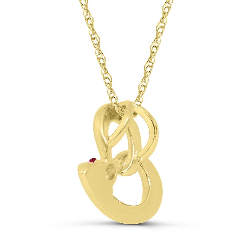 10K Yellow Gold Heart Necklace