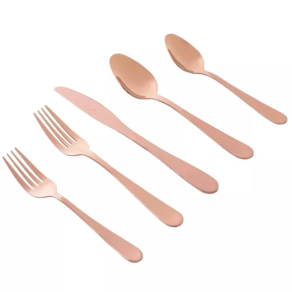 Gibson 137380.2 Stravidia Flatware Set (20-Pieces) - Rose Gold