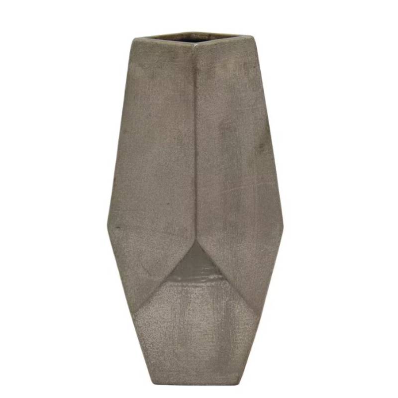 Three Hands 10" Decorative Vase - Silver