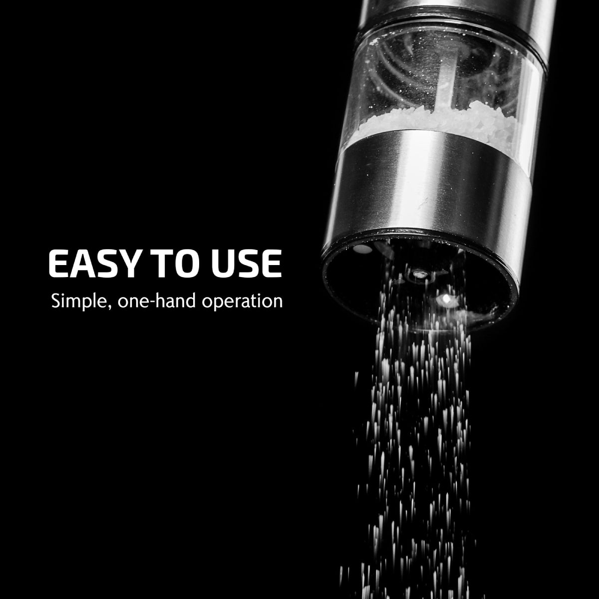 Ovente SPD112S Electric Salt and Pepper Stainless Steel Grinder Set