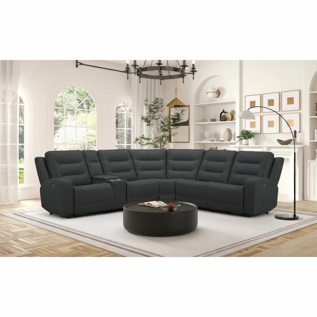 Allen Power Motion Sectional Sofa by Best Home - Gray