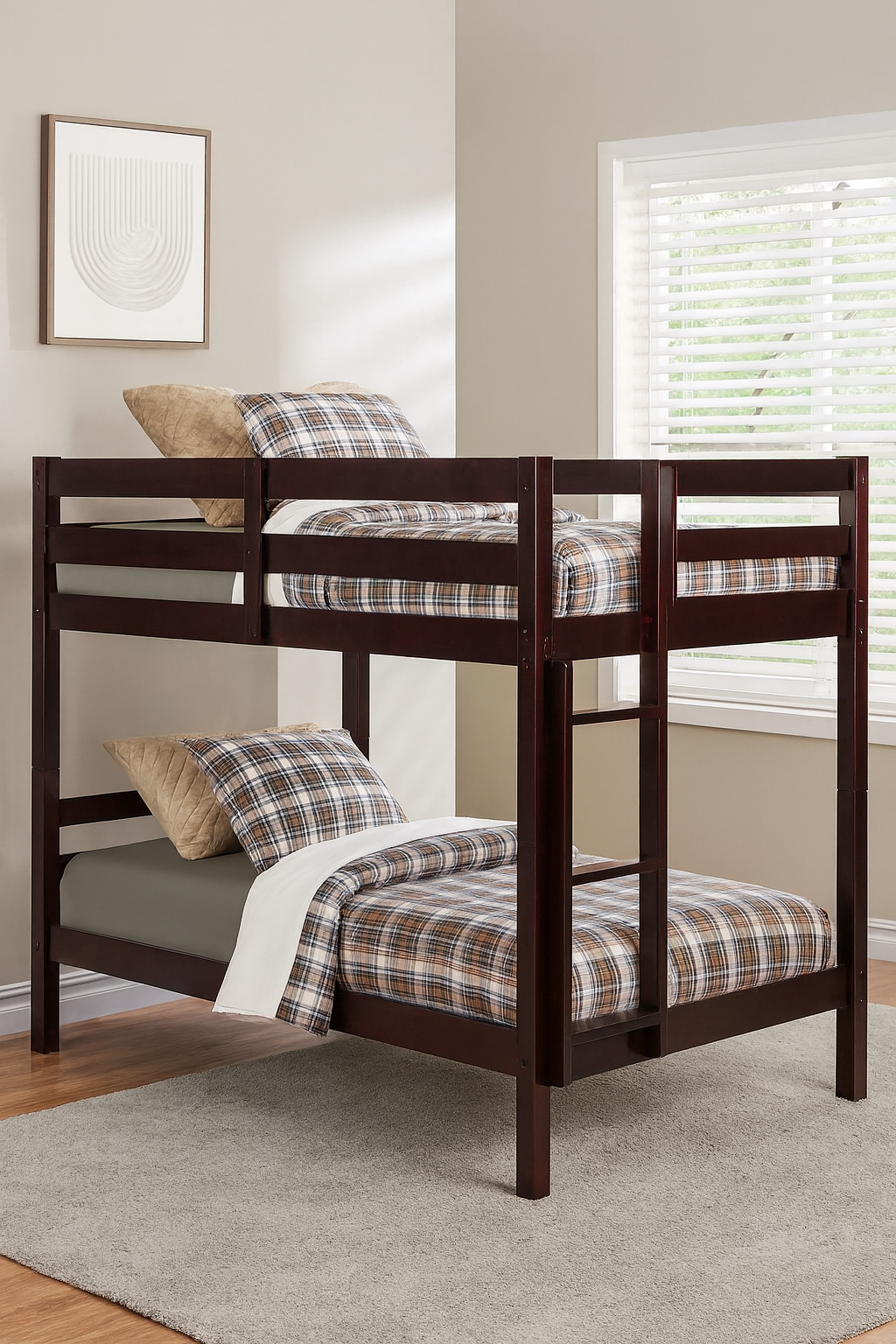 Apollo Twin over Twin Bunk Bed - Mahogany