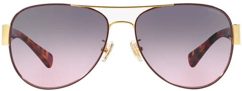 Coach HC7059 Sunglasses - Gold Purple-Purple Confetti/Grey Purple Gradient - Curacao