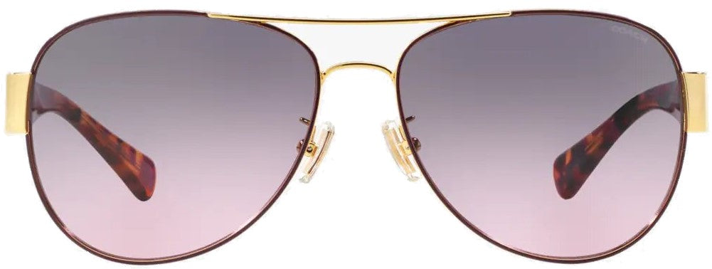 Coach HC7059 Sunglasses - Gold Purple-Purple Confetti/Grey Purple Gradient - Curacao