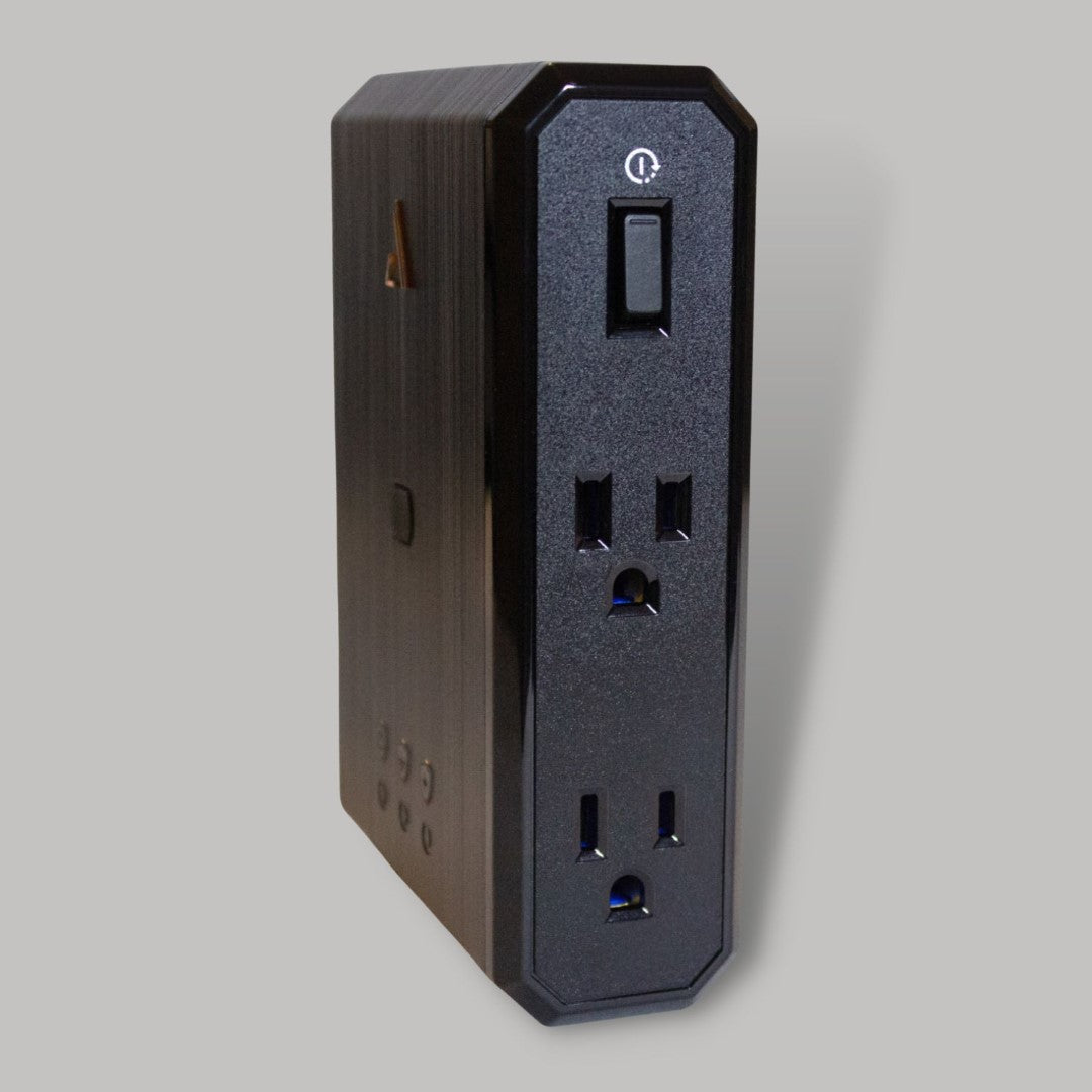 Austere 3SPS4US1 III Series 4 Outlet with Omniport USB - Black