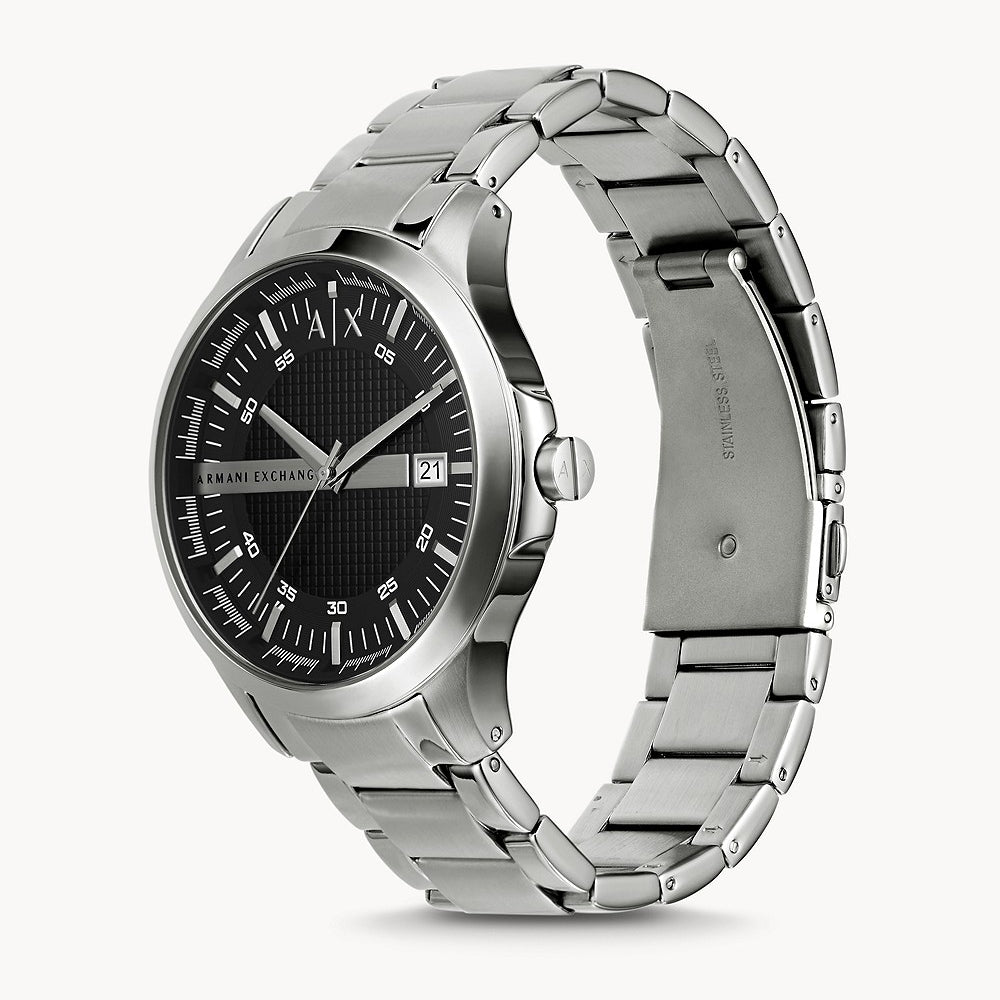 Reloj analógico Armani Exchange Hampton de 46 mm, color negro