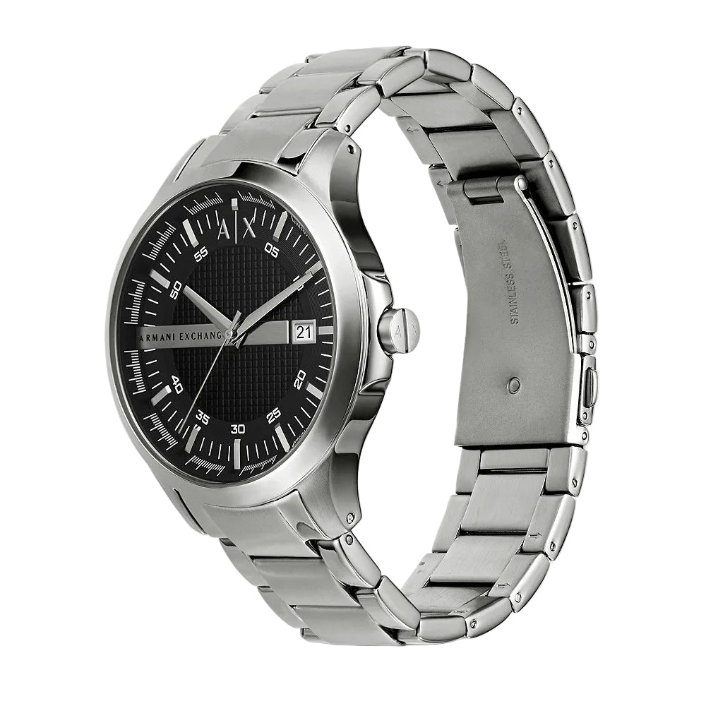 Armani Exchange 46mm Hampton Analog Watch, Black
