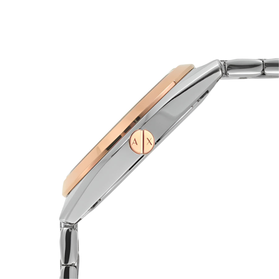 Armani Exchange Two Tone Chronograph 36mm Women's Watch, Silver