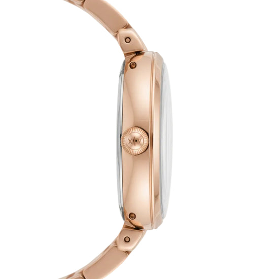 Armani Exchange Brooke Women's 32mm Quartz Rose Gold Bracelet Watch - White Dial - Curacao