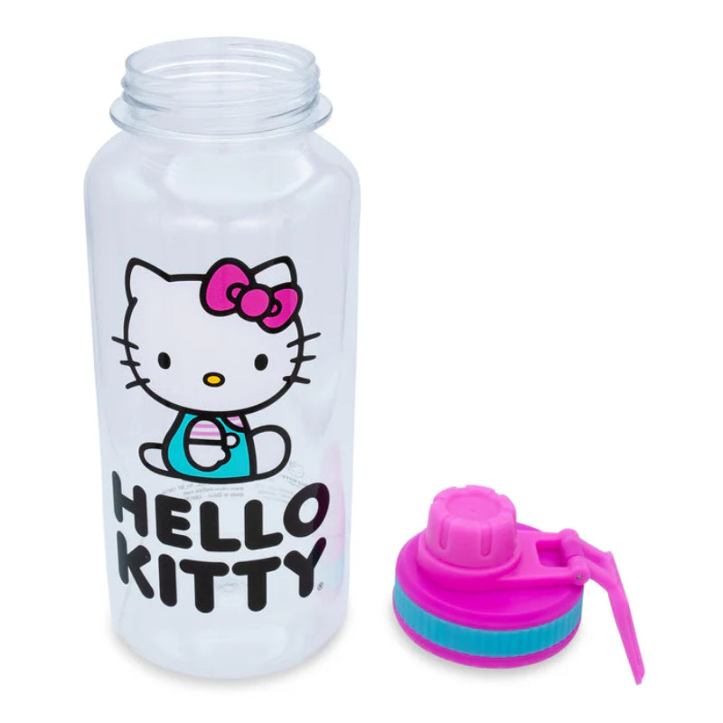 Sanrio Hello Kitty Icons 32 OZ Water Bottle and Sticker Set - Multicolor