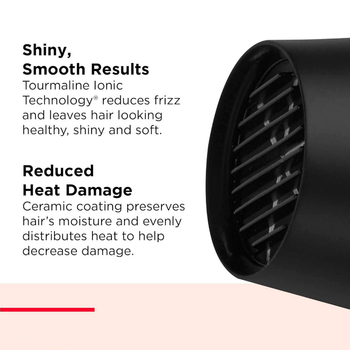 Revlon RVDR5347 Perfect Match Hair Dryer with Concentrator - Black/Pink